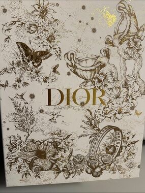 Dior holiday gift Box in Gold and Cream